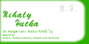 mihaly hutka business card